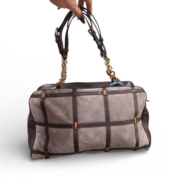 Salvatore Ferragamo Suede & Leather Shoulder Bag – Made in Italy - Picture 2 of 9